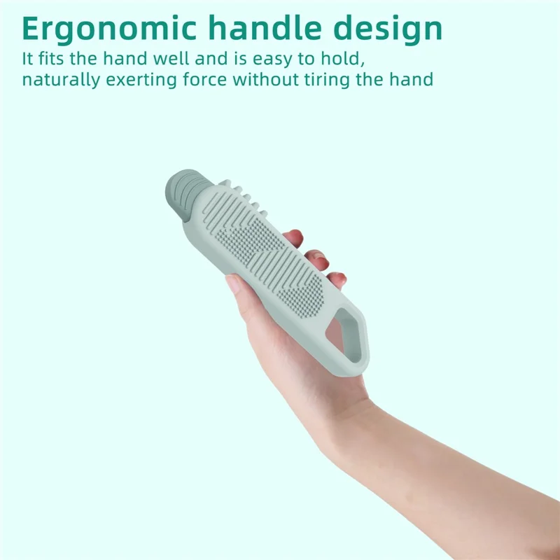 Silicone Foot Scrubber Brush Dual-Head Exfoliating Foot Sander for Callus Dead Skin Removal - Blue