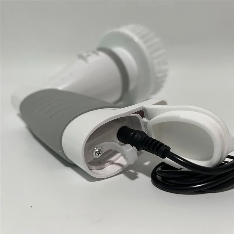 JESOPB k108 Electric Cleaning Brush 2000mAh 4.2V EU Plug Rechargeable Multi-Function Cleaner with 4 Brush Heads - Grey