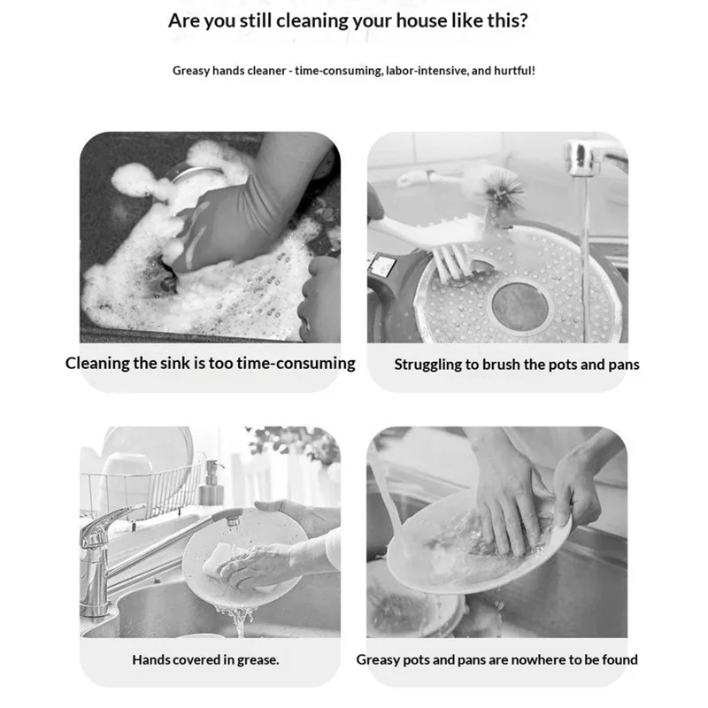 JESOPB K-119 Electric Cleaning Brush IPX7 Waterproof 360 Degrees Rotation Rechargeable Multi-Function Cleaner Scrubber for Home Kitchen Bathroom