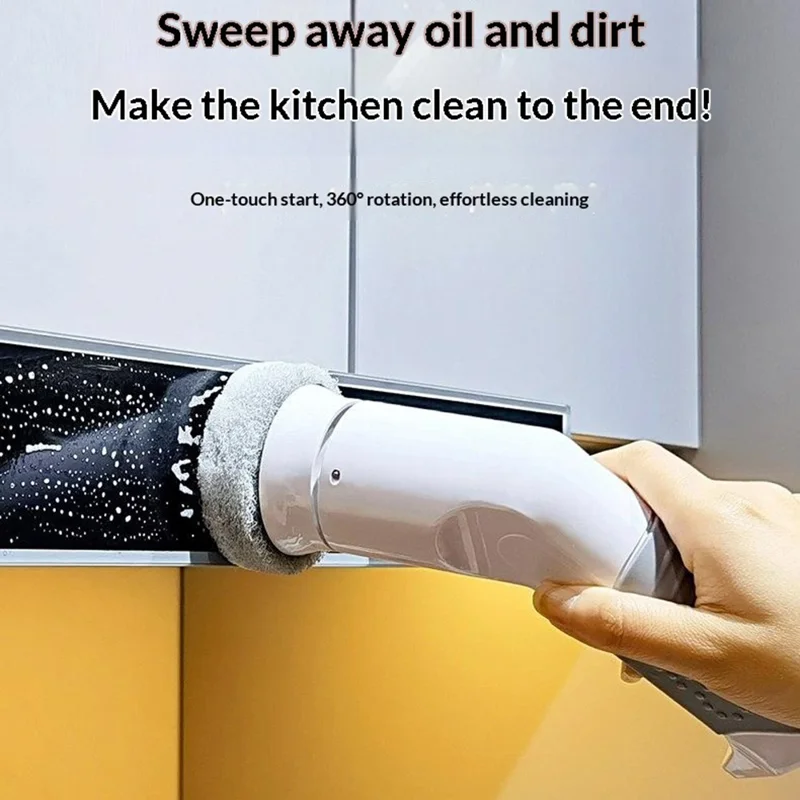 JESOPB K-119 Electric Cleaning Brush IPX7 Waterproof 360 Degrees Rotation Rechargeable Multi-Function Cleaner Scrubber for Home Kitchen Bathroom