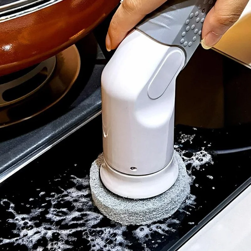 JESOPB K-119 Electric Cleaning Brush IPX7 Waterproof 360 Degrees Rotation Rechargeable Multi-Function Cleaner Scrubber for Home Kitchen Bathroom