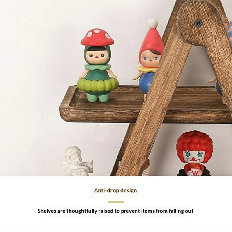 3-Tier Wooden Display Stand Solid Wood Cupcake Stand Food Storage Rack Desktop Organizer