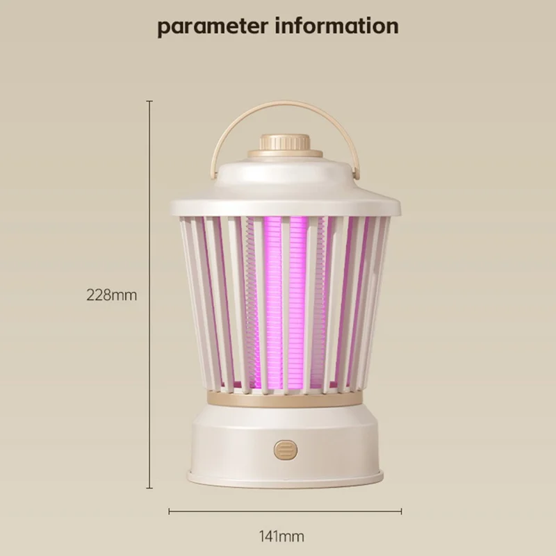 Lampe anti-moustiques M12 sur fiche 360°, 3000 V, tueur d'insectes électrique pour intérieur et extérieur - Gris