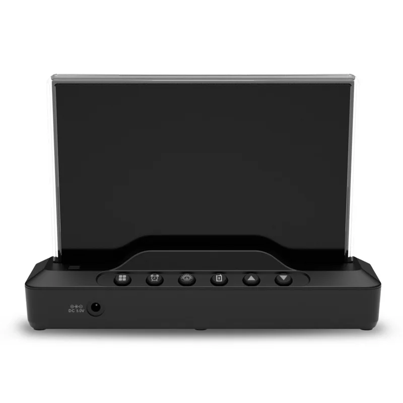 Orologio con Previsioni del Tempo, Termometro Digitale per Temperatura e Umidità Interna, Sveglia Wireless RF, Stazione Meteorologica - Nero