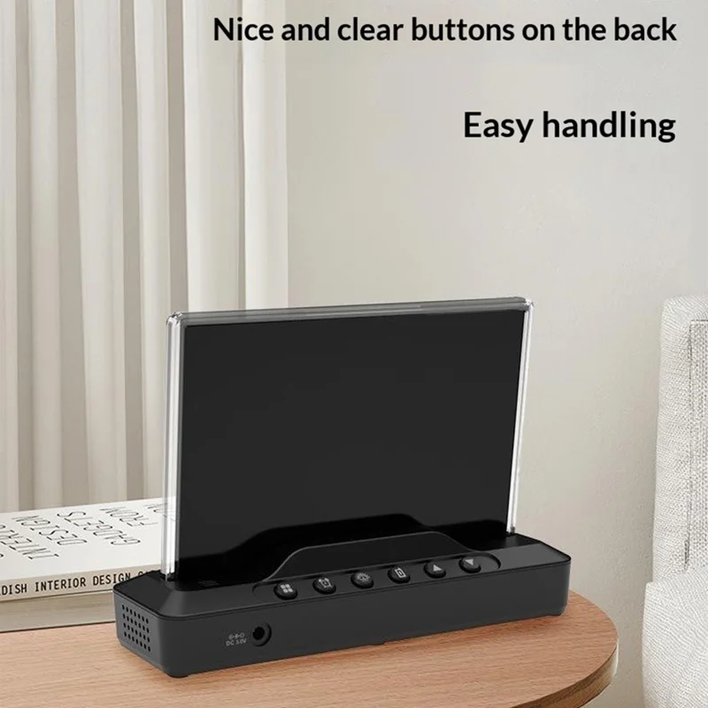 Orologio con Previsioni del Tempo, Termometro Digitale per Temperatura e Umidità Interna, Sveglia Wireless RF, Stazione Meteorologica - Nero