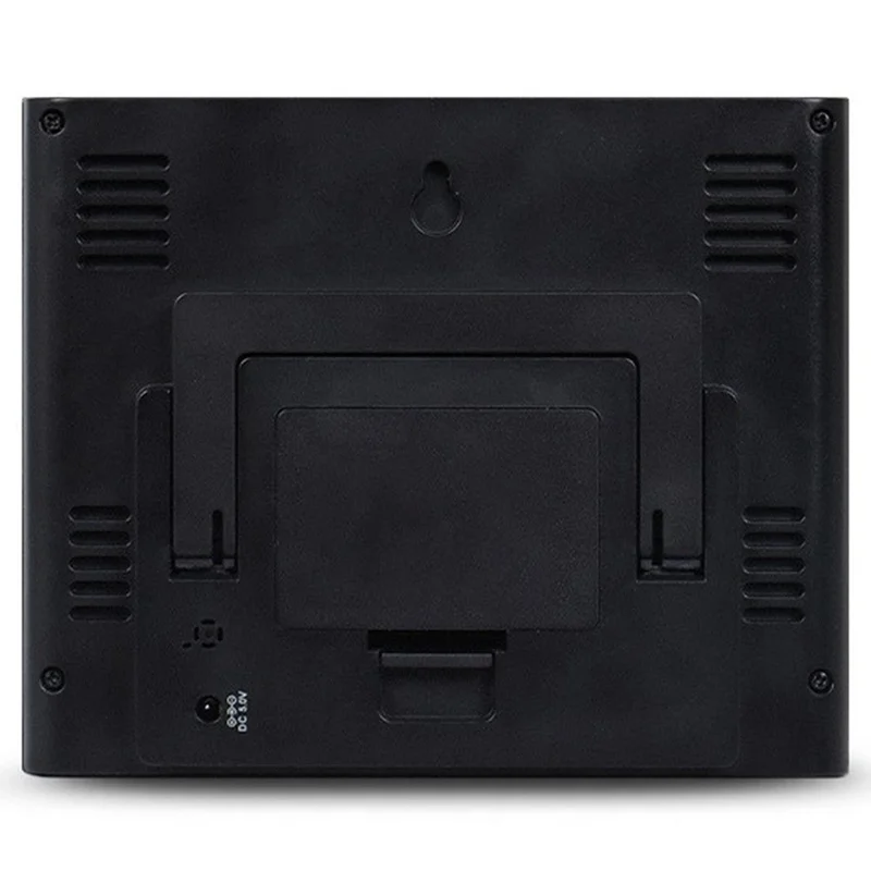 Sveglia Meteo con Schermo Tattile a Colori Termometro Igrometro Wireless RF Sveglia Previsioni del Tempo - Nero