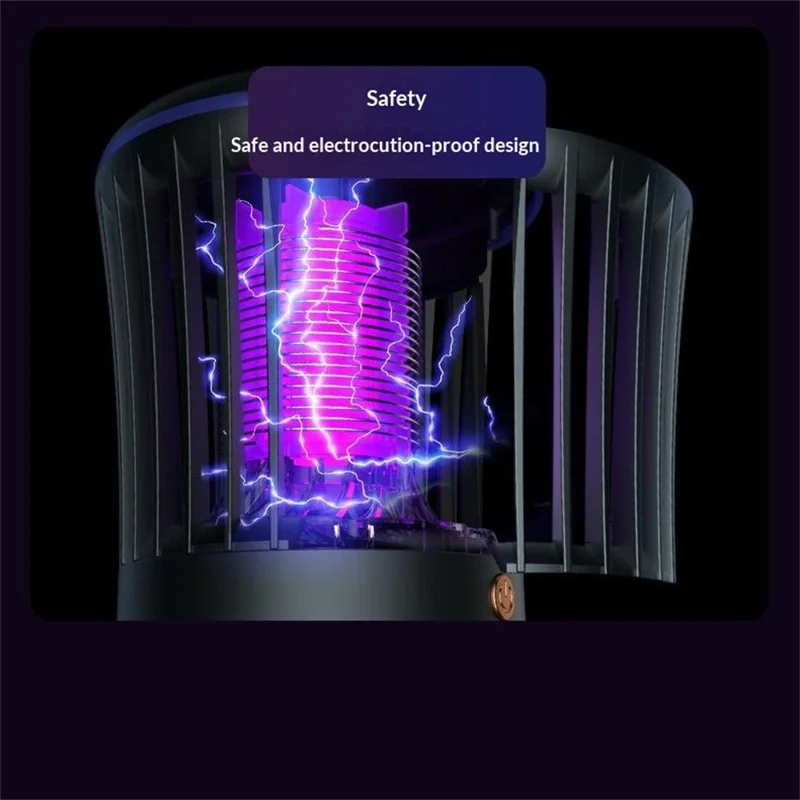 S2 Mosquito Killer Lamp UV Light Trap Quiet Operation 368nm Electric Bug Zapper for Indoor Outdoor