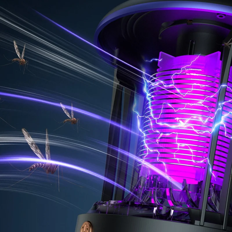 S2 Mosquito Killer Lamp UV Light Trap Quiet Operation 368nm Electric Bug Zapper for Indoor Outdoor