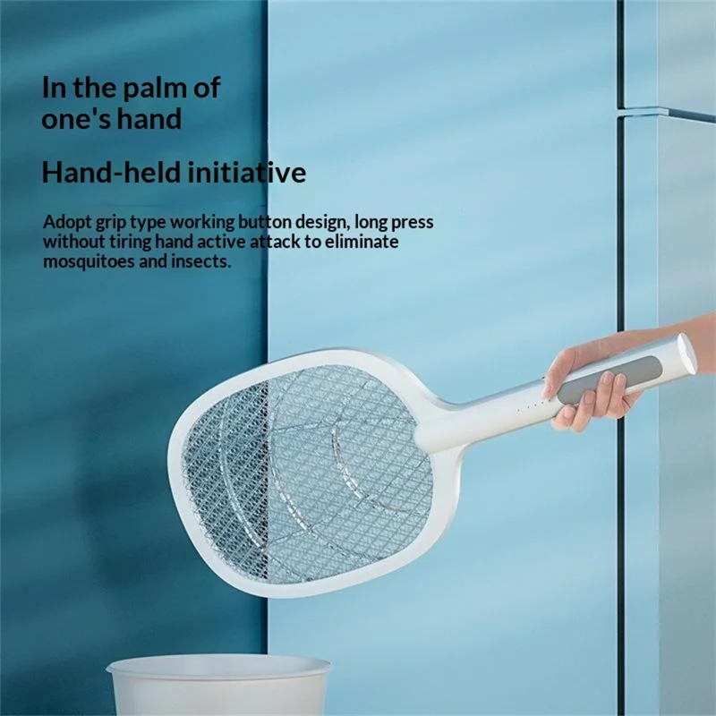 947 2 in 1 Zampirone Elettrico 3000V Ricaricabile con Base Supporto per Casa