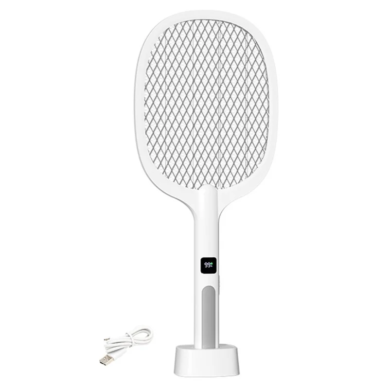 991 2 i 1 Digital Display Elektrisk Myg og Flueplagere Genopladelig UV-Lys Stående Fluetrappe Bug Zapper til Hjemmet Indendørs