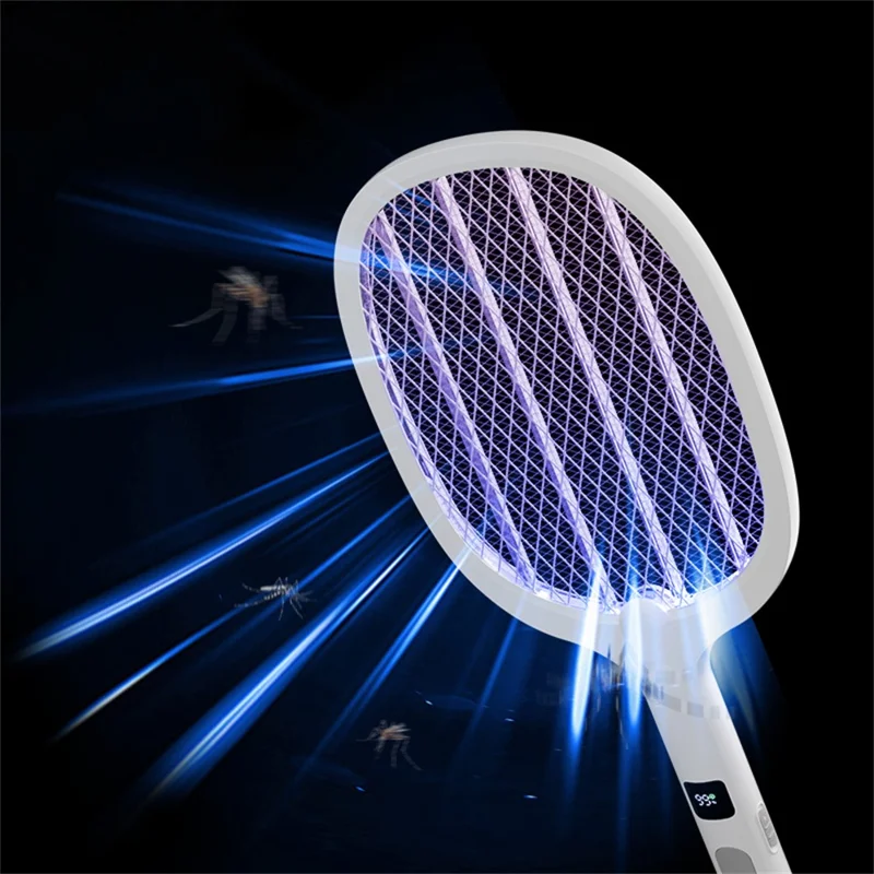 991 2 i 1 Digital Display Elektrisk Myg og Flueplagere Genopladelig UV-Lys Stående Fluetrappe Bug Zapper til Hjemmet Indendørs