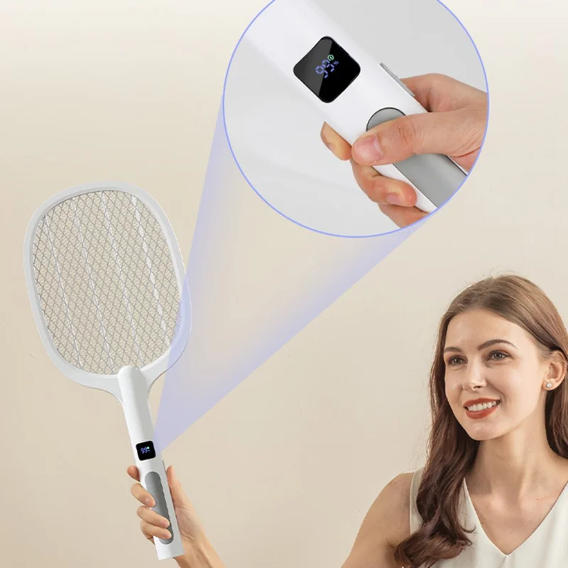 991 2 i 1 Digital Display Elektrisk Myg og Flueplagere Genopladelig UV-Lys Stående Fluetrappe Bug Zapper til Hjemmet Indendørs