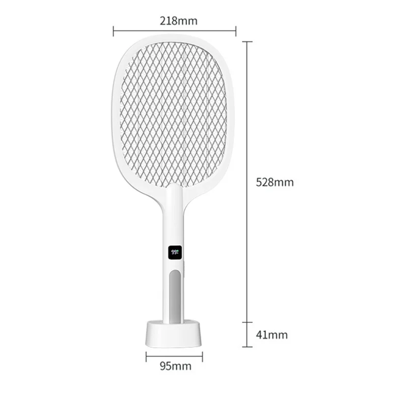 991 2 i 1 Digital Display Elektrisk Myg og Flueplagere Genopladelig UV-Lys Stående Fluetrappe Bug Zapper til Hjemmet Indendørs
