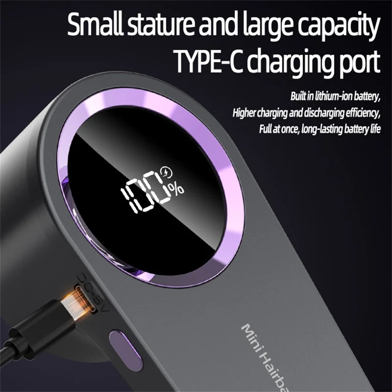 009 LED Display Fabric Shaver 6-Blade Steel Cutter Type-C Rechargeable Lint Remover - Grey