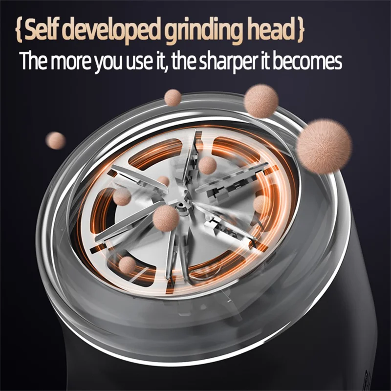 009 LED Display Fabric Shaver 6-Blade Steel Cutter Type-C Rechargeable Lint Remover - Grey