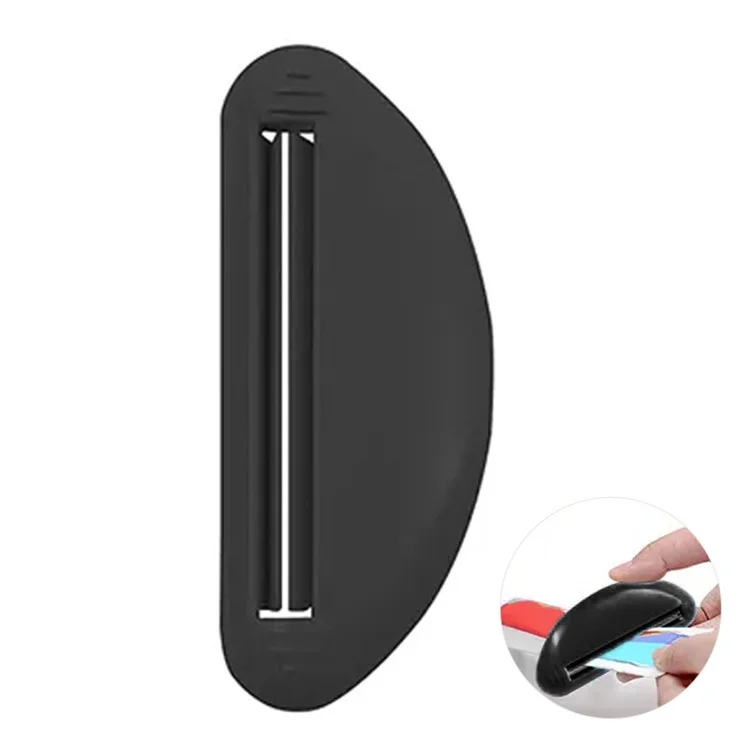 Dispensador de Tubo de Crema de Mano Protector Solar Pasta de Dientes Plástico - Negro