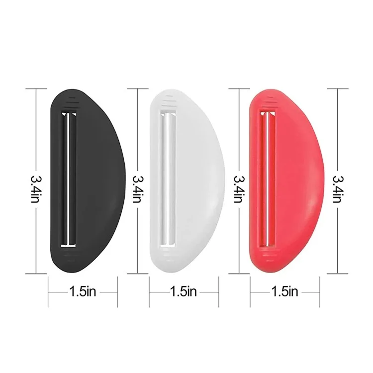 Dispensador de Tubo de Crema de Mano Protector Solar Pasta de Dientes Plástico - Negro
