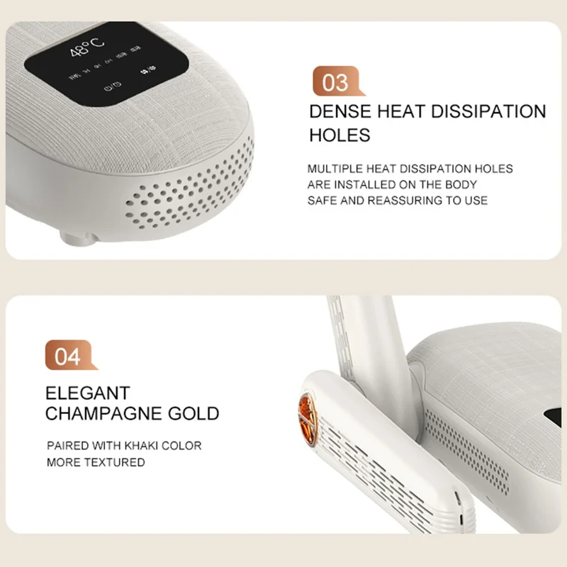 X2 4 Arms Smart Dual Stand Shoe Dryer Quick Drying Dehumidification Foldable Portable Shoes Drying Machine, EU Plug