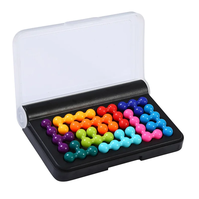 IQ FIT Pyramid Logic Puzzle Game 120 Challenges 3D Brain Teaser Toy Set for Kids Adults