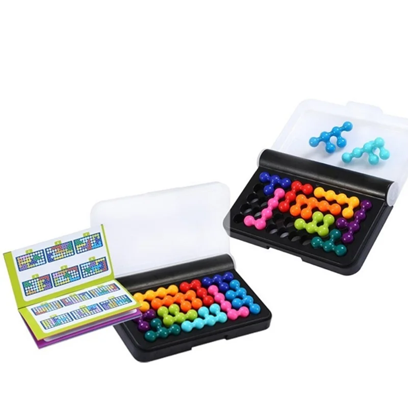 IQ FIT Pyramid Logic Puzzle Game 120 Challenges 3D Brain Teaser Toy Set for Kids Adults