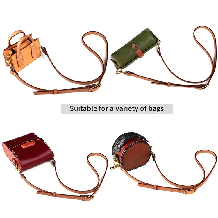 3009 Bag Strap Genuine Leather Detachable Adjustable Shoulder Strap Replacement