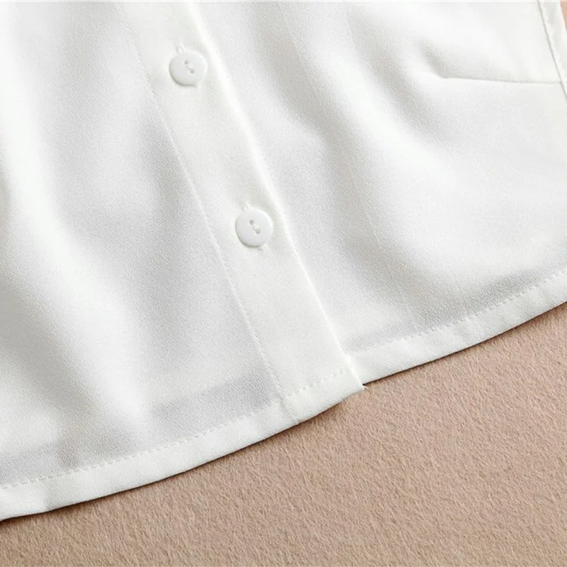 Women Detachable Fake Collar Dickey Collar Layered Pleated Ruffle Collar Multi-Functional Decorative False Collar Half Shirt - White
