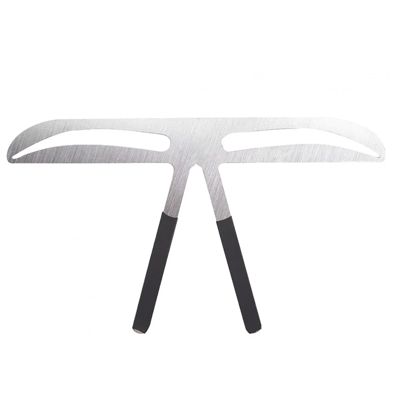 Professional Eyebrow Measure & Balance Ruler 3-Point Positioning Stainless Steel Measuring Eyebrow Tool