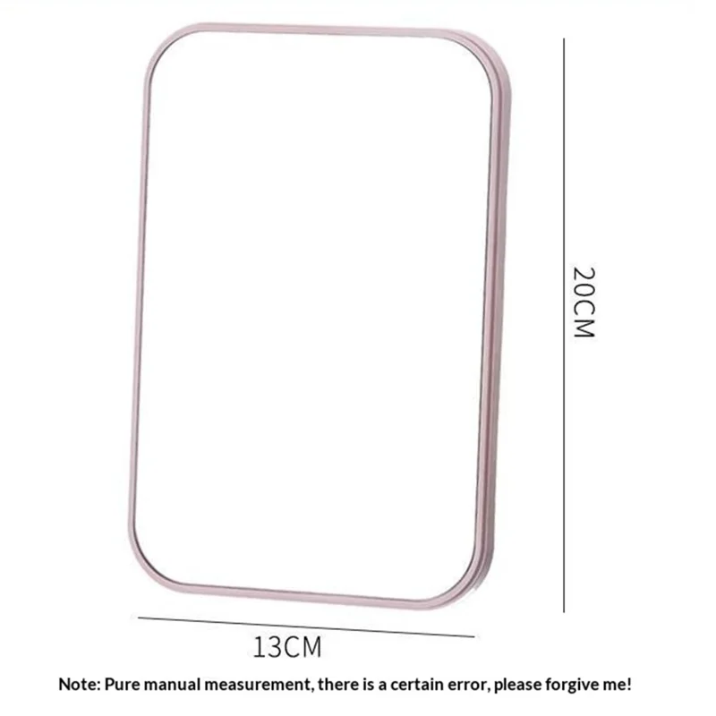 20x13cm Desktop Portable Makeup Mirror Adjustable Stand Square Foldable Cosmetic Beauty Mirror - Blue