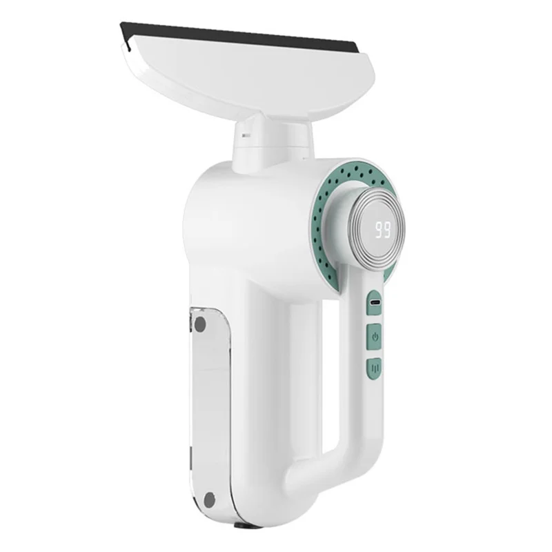 Electric Glass Window Wiper Suction Water Vacuum LED Display Squeegee Cleaner Bathroom Mirror Scraper Car Blade Brush