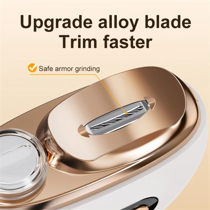 HZ-005 Elektrisk Nagelklippare, Återladdbar med 3 Hastighetsinställningar, Automatisk Nageltrimmer för Hemmet - Orange