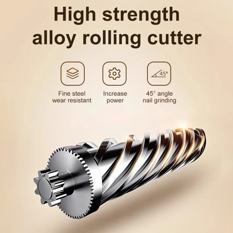 HZ-005 Elektrisk Nagelklippare, Återladdbar med 3 Hastighetsinställningar, Automatisk Nageltrimmer för Hemmet - Orange