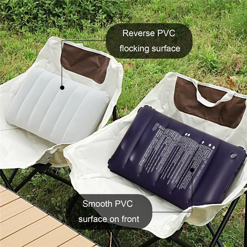 5Pcs Inflatable Camping Pillow Set Travel Neck Support Cushion for Outdoor Beach Office