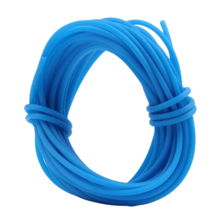 5m Length Flexible Tube DIY Ornament Accessories 2mm Hollow Silicone Tube - Dark Blue