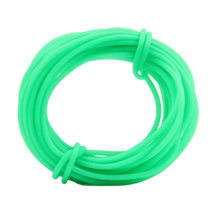 Tubo Flexible de 5 m de Longitud Accesorios de Decoración DIY 2 mm Tubo de Silicona Hueco - Verde Oscuro