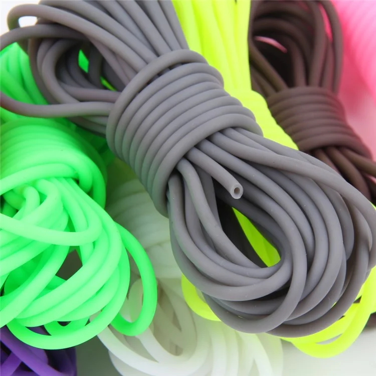 5m Length Flexible Tube DIY Ornament Accessories 2mm Hollow Silicone Tube - Purple