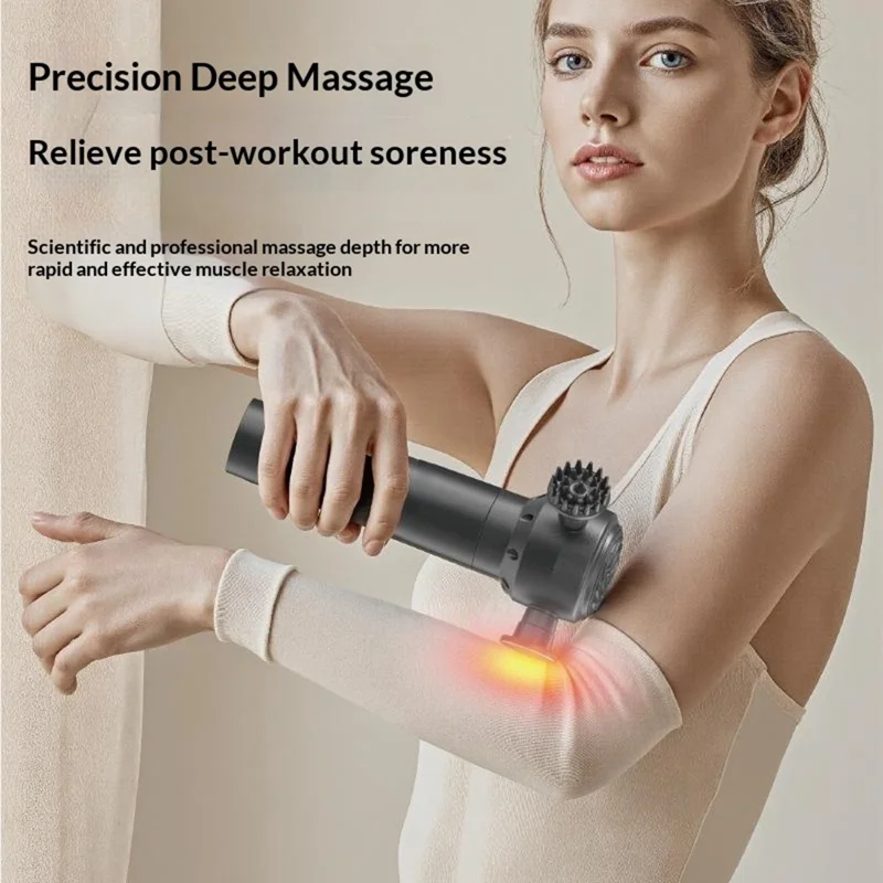 Multi-Functional Fascia Release Massage Gun Deep Tissue Massage Gun 4 Speed Levels Portable Muscle Relaxing Massager