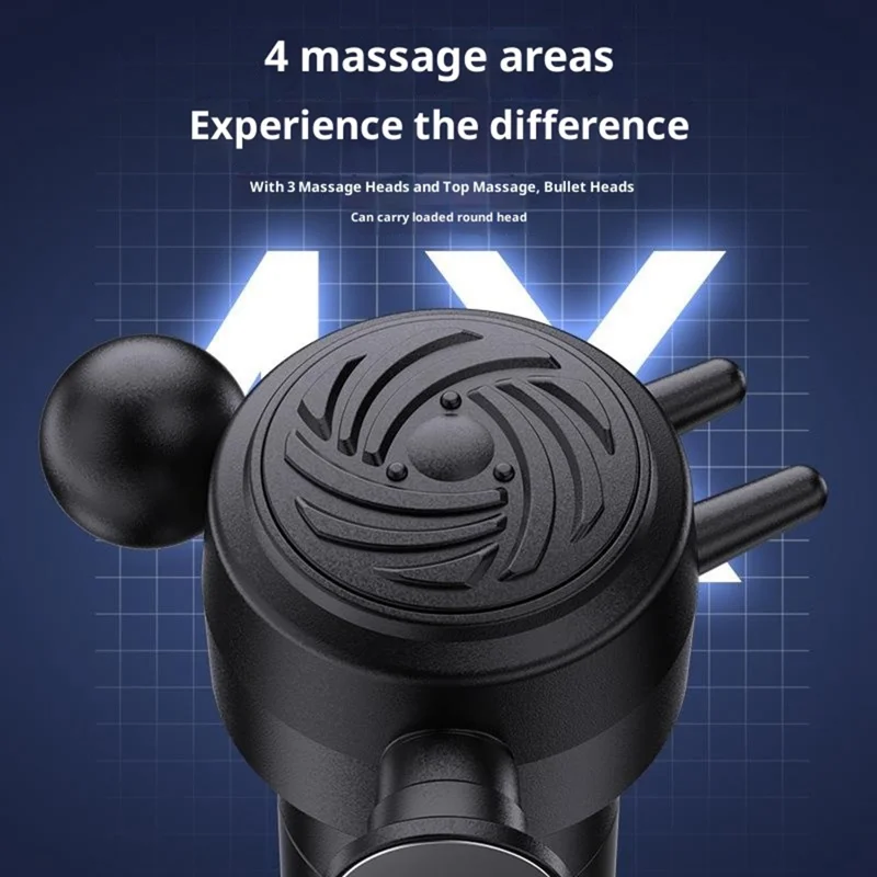 Multi-Functional Fascia Release Massage Gun Deep Tissue Massage Gun 4 Speed Levels Portable Muscle Relaxing Massager