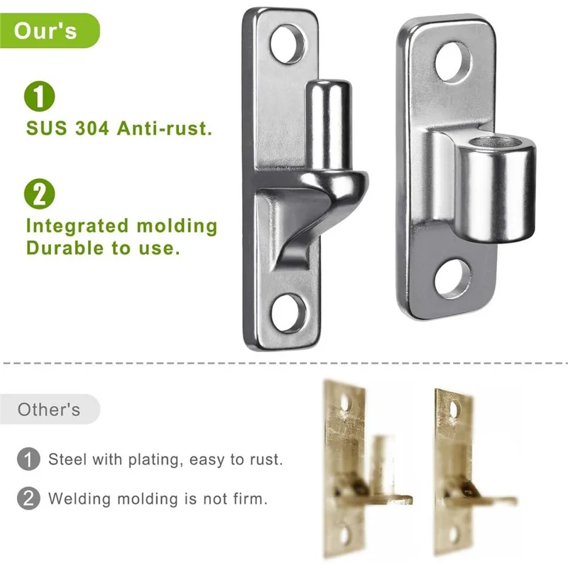 100x35mm 304 Stainless Steel Gate Hinge Fence Door Hardware Rust Resistant Farm Fence