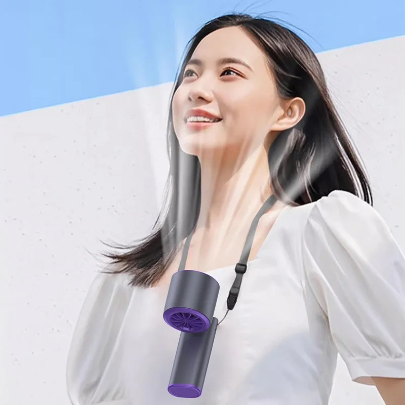 16°C Cooling Ice Pack Turbo Fan 4000mAh 100 Speed Foldable Handheld Fan for Outdoor Travel - Grey