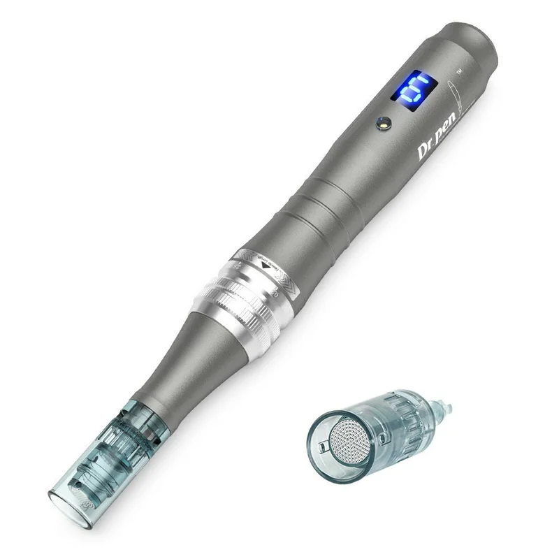 DR.PEN M8-W Microneedle Pen 6-Speed 0-2.5mm Depth Wireless Micro Needling Devices 16-Pin Skin Care Tool Kit for Face Beauty - EU Plug