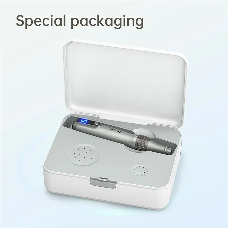 DR.PEN M8S Auto Microneedling Pen med 6 hastighedsindstillinger, 0-2,5 mm dybde, trådløs auto derma-pen til ansigtspleje – EU-stik