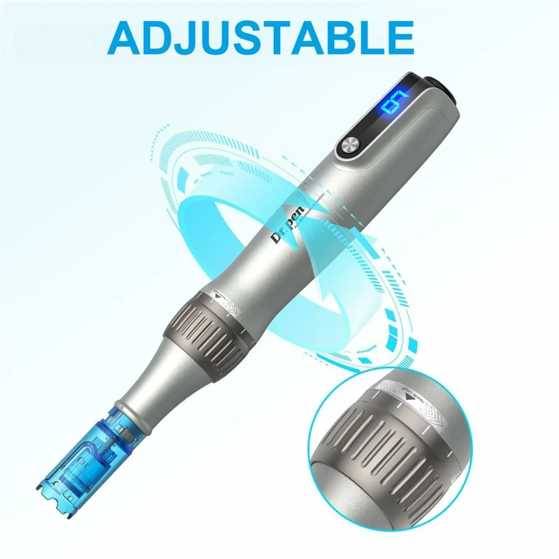 DR.PEN M8S Auto Microneedling Pen med 6 hastighedsindstillinger, 0-2,5 mm dybde, trådløs auto derma-pen til ansigtspleje – EU-stik