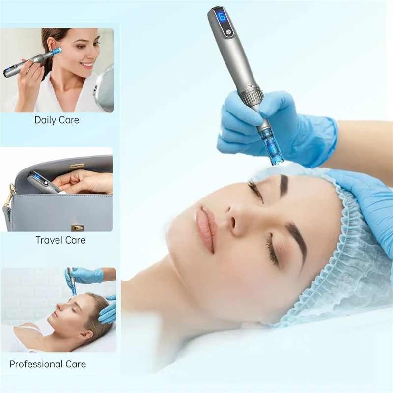 DR.PEN M8S Auto Microneedling Pen med 6 hastighedsindstillinger, 0-2,5 mm dybde, trådløs auto derma-pen til ansigtspleje – EU-stik
