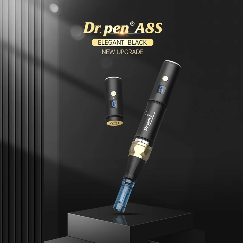 DR.PEN A8S Auto Microneedling System Pen Wireless Wired Dual Mode 0.25mm Nano Needles Kit for Skincare Beauty - EU Plug