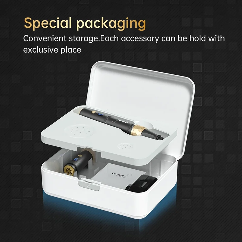DR.PEN A8S Auto Microneedling System Pen Wireless Wired Dual Mode 0.25mm Nano Needles Kit for Skincare Beauty - EU Plug