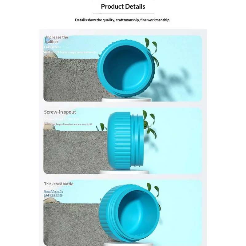 Lot de 4 contenants de voyage en silicone de 30 ml - Pots rechargeables avec grande ouverture, étanches, portables pour crème visage avec spatules - 01 Set