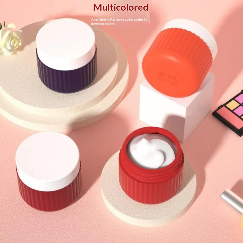 Lot de 4 contenants de voyage en silicone de 30 ml - Pots rechargeables avec grande ouverture, étanches, portables pour crème visage avec spatules - 01 Set