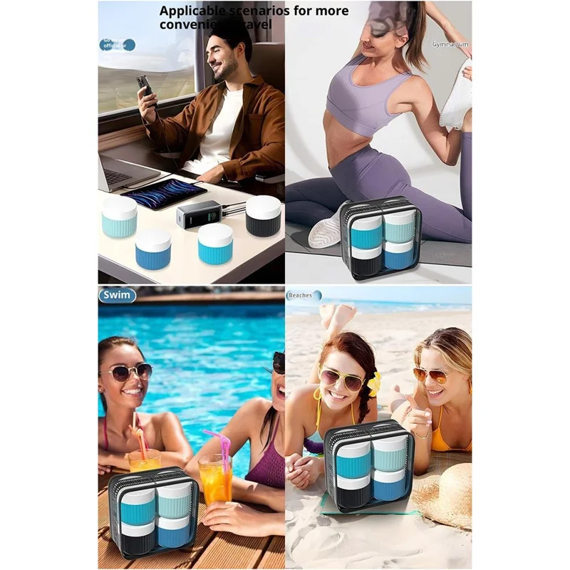 Lot de 4 contenants de voyage en silicone de 30 ml - Pots rechargeables avec grande ouverture, étanches, portables pour crème visage avec spatules - 01 Set