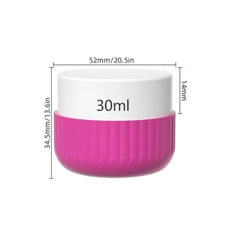 Lot de 4 contenants de voyage en silicone de 30 ml - Pots rechargeables avec grande ouverture, étanches, portables pour crème visage avec spatules - 01 Set