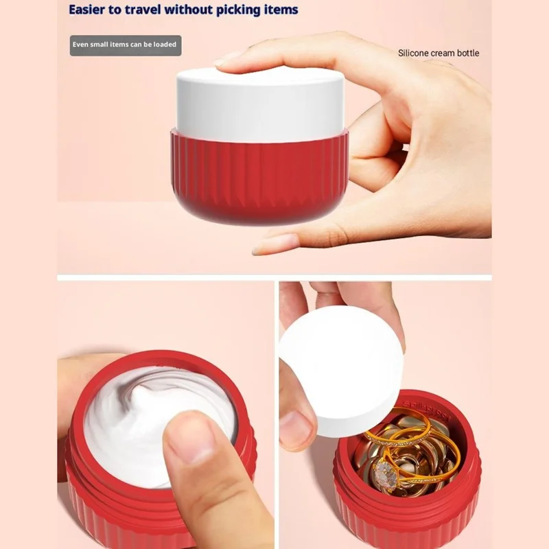 6Pcs 30ml Travel Refillable Face Cream Jars + 90ml Bottles Set Silicone Leak-proof Squeeze Containers Set - 06 Set